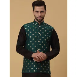 KRAFT INDIA Embellished Woven Nehru Jacket-picture-38