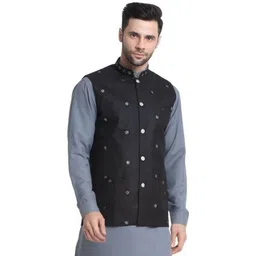 kraft india Embroidered Men Waistcoat-picture-11