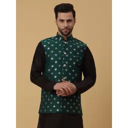 kraft india Floral Print Men Waistcoat-picture-13