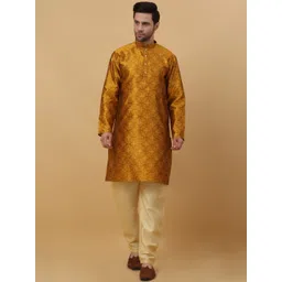 KRAFT INDIA Floral Regular Sequinned Kurta with Churidar-picture-36