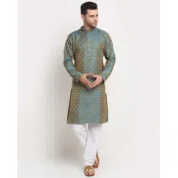 kraft india Long Kurta with Woven Motifs-picture-46