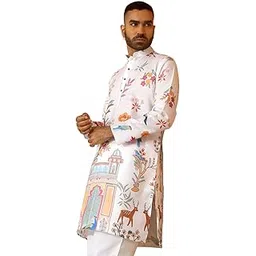 kraft india Men Animal Print Cotton Straight Kurta-picture-37