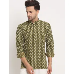 KRAFT INDIA Men Ethnic Motifs Printed Kurta-image-42