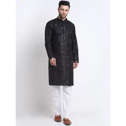 KRAFT INDIA Men Floral Embroidered Kurta-image-33