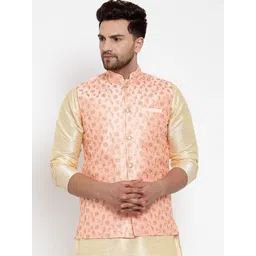 KRAFT INDIA Men Floral Embroidered Nehru Jacket-picture-10