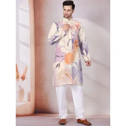 KRAFT INDIA Men Floral Printed Kurta-image-0