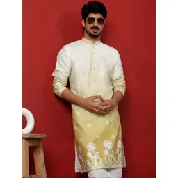 KRAFT INDIA Men Floral Printed Kurta with Trousers-picture-38