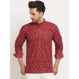 KRAFT INDIA Men Printed Floral Kurta-image-15