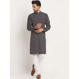 KRAFT INDIA Men Printed Monochrome Kurta-picture-16