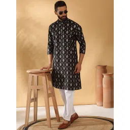 KRAFT INDIA Men Printed Regular Kurta with Pyjamas-picture-36