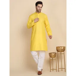 KRAFT INDIA Men Solid Festive Straight Kurta-image-13