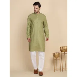 KRAFT INDIA Men Solid Festive Straight Kurta-image-11
