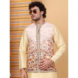 KRAFT INDIA LUXE Floral Printed Woven Nehru Jackets-picture-15