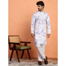 KRAFT INDIA LUXE Men Abstract Printed Daily Straight Kurta-picture-22