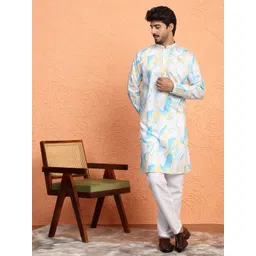 KRAFT INDIA LUXE Men Abstract Printed Daily Straight Kurta-picture-10