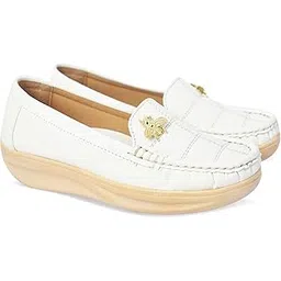 krafter Women's Synthetic Leather Ankle Black Women Comfortable Slip On Flat Loafer Ballet; Casual and Formal Footwear-picture-24