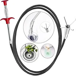 Kraftobotic 76 Inch Drain Snake Hair Clog Remover Tool | Flexible Grabber Claw Pick-Up Reacher | Drain Cleaning Tool for Sink, Bathroom, Kitchen, Toilet, Bathtub, Gutter, and Tight Spaces-picture-14