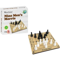 kraftsman Nine Men's Morris | Navakankari | Daadi | Mills Travel Board Game Strategy & War Board Game-picture-15