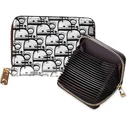 kraptick Card Holder for Women - Elegant and Versatile Card Organizer, Credit Cardholder, Card Case, Card Pouch -DMFP103- (Black)-picture-18