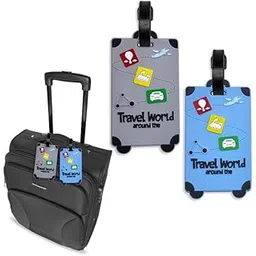 kraptick Travel Luggage Tags - Durable and Stylish Luggage Identification Tags for Suitcases Compact Name Tag for Luggage & Travel ID Label Tags for Suitcase & School Bags-(DMFP885)(Pack of 2)-picture-36