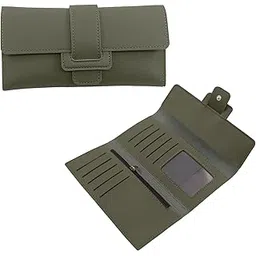 kraptick Women's Wallet -Stylish and Compact Purse Clutch Wallet for Women, Stylish Card Coin Holder, Debit Card Holder, Money Organizer and Travel Wallet for Women with 13 Slots (Green)-picture-18