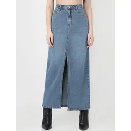 Kraus Jeans Pure Cotton Straight Maxi Skirt-picture-40