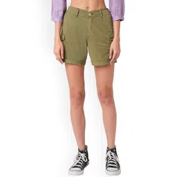 Kraus Jeans Women Slim Fit High-Rise Chino Shorts-picture-16
