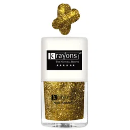 krayons Glitter Long Lasting Nail Paint - 5 ml - Golden 99-picture-10