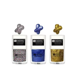 krayons Set Of 3 The Natural Beauty Quick Drying Glitter Nail Enamel - 5ml Each-picture-34