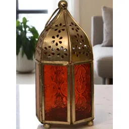 Kreative Arts Silver-Toned & Red Candle Holder-picture-33