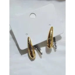 Krelin Rhodium-Plated Teardrop Shaped Drop Earrings-picture-21