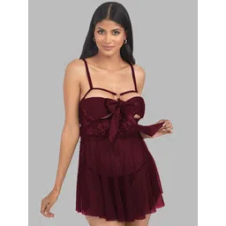 Krelin Women Shoulder Straps Net Baby Doll-picture-19
