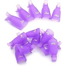 Kreni 10PC Plastic Acrylic Nail Art Soak Off Cap Clip UV Gel Polish Remover Wrap Tool-picture-50
