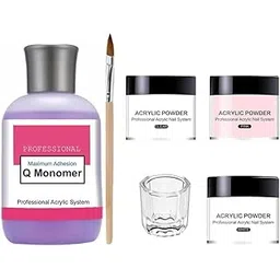 kreni Acrylic Nail Extension Kit, Acrylic Powder x3, Monomer, Dappen Glass & Carving Pen (6 Items in the set) Nail Art Kit-picture-42