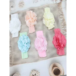 KRENOZ Girls Pack of 6 Flower Hair Bow Knotted Hairband-picture-13