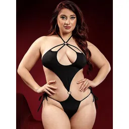 KRENOZ Halter Neck Baby Doll with Asymmetric-picture-12