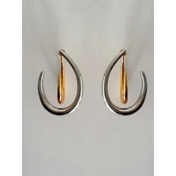 KRENOZ Rhodium-Plated Contemporary Drop Earrings-picture-17