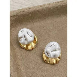KRENOZ Rhodium-Plated Contemporary Studs-picture-10