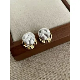 KRENOZ Rhodium-Plated Contemporary Studs-picture-11