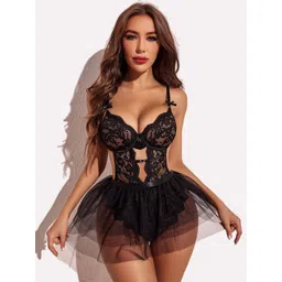 KRENOZ Women Self Design Baby Doll-picture-32