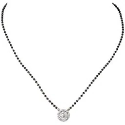 kridaivi Diamond Short Gold-Plated Traditional Mangalsutra for Women - Elegant Design with Sparkling Diamond Accents and Classic Gold Finish - Perfect for Weddings, Festivals, and Special Occasions (36)-picture-46