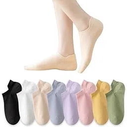 kridez Ankle Length Unisex Socks, Made With Breathable, Anti Odour & Moisture Absorbent Combed Cotton with a Extra Durable Welt, Ideal for All Day Wear, Free Size (Pack Of 8)-picture-13