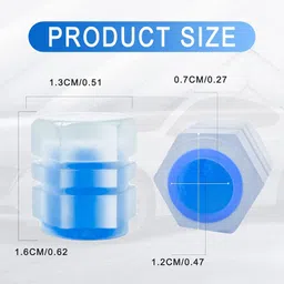 Kripara Sales Car Bike Wheel Tire Rim Air Valve Cap Radium AirTyre Cover Glow Radium Light Neon (4, Blue) image 5