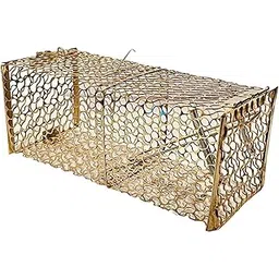 Krisah Durable Iron Rat/Mouse/Rodent Trap Cage Rustic Copper (Large/26 X 10 X 11.5 cm)- Humane and Effective Pest Control-picture-32
