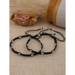 KRISHAZ Silver-Plated Artificial Beads Anklet-picture-36