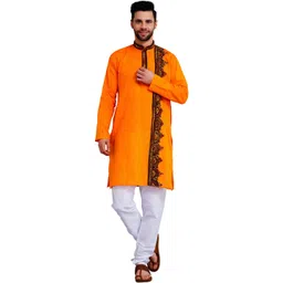 KRISHIV HANDICRAFT Men Patchwork Khadi Handloom Kurta-picture-15