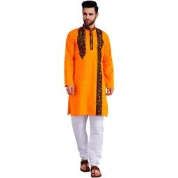KRISHIV HANDICRAFT Men Patchwork Khadi Handloom Kurta-picture-13