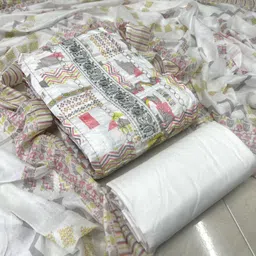 krishna boutique Unstitched Pure Cotton Salwar Suit Material Printed-picture-30