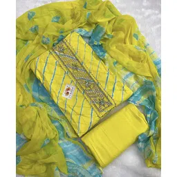 krishna boutique Unstitched Pure Cotton Salwar Suit Material Printed-picture-25