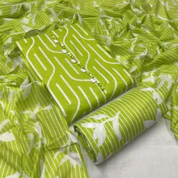 krishna boutique Unstitched Pure Cotton Salwar Suit Material Printed-picture-16